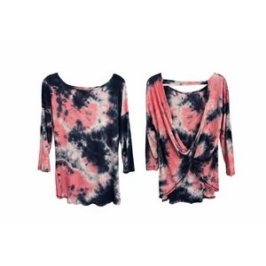 Simply Southern Oversized Tie-Dye Twist-Back Top Size Small (Fits M) | NWT